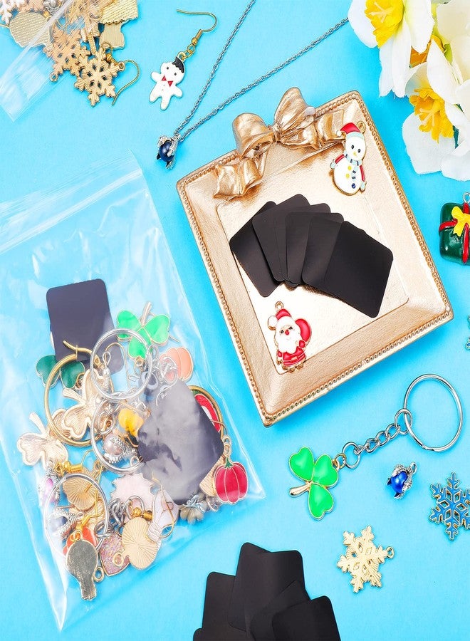 ايرسيدا مجموعة إيرسيدا من 200 قطعة من شرائط منع التشويه مع أكياس بلاستيكية شفافة للمجوهرات، 100 كيس تخزين شفاف مقاس 3.5 × 5 بوصة و100 قطعة من شرائط منع التشويه مقاس 1 بوصة لتغليف خواتم وأقراط المجوهرات - Image 3